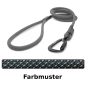 Preview: klassische Hundeleine TWIST - L - 115cm - schwarz mit silber Punkten